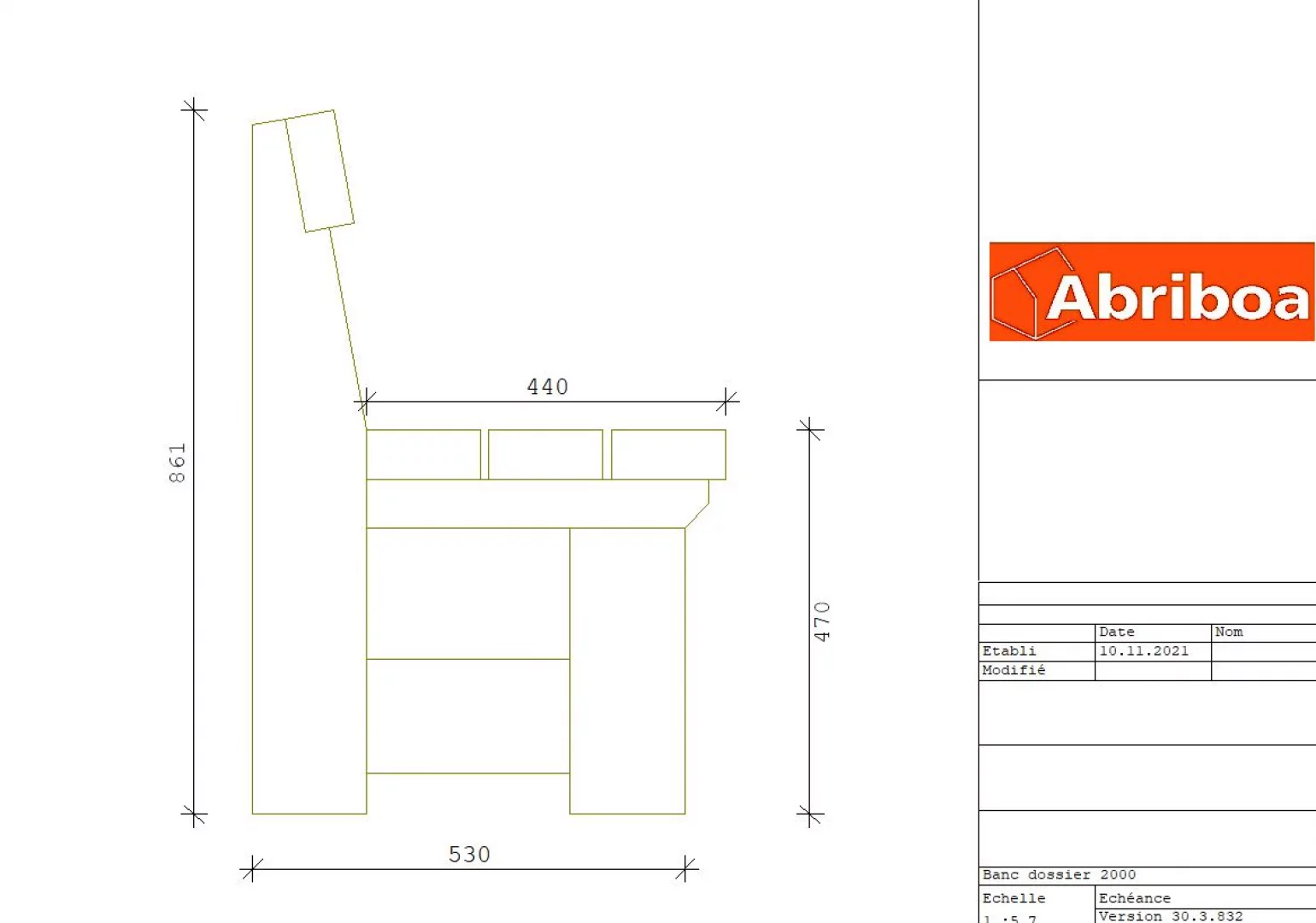 Banc en bois pour 4 personnes