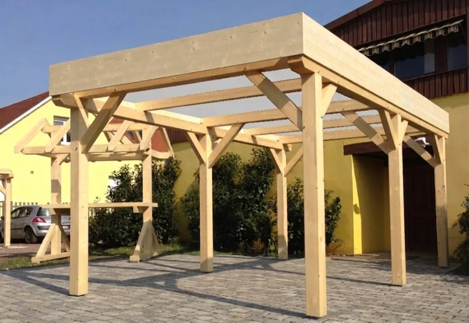 Abri Carport toit plat 1 voiture