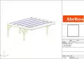 Abri Monopente pour 2 voitures à porte à faux