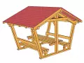Abri table pique-nique pour 8 personnes 